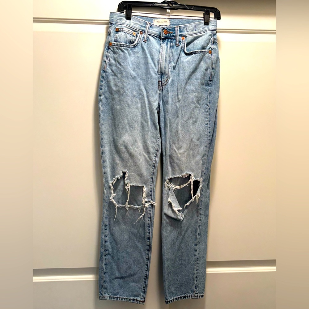 Madewell The Perfect Vintage Jean, distressed/ripped, size 27